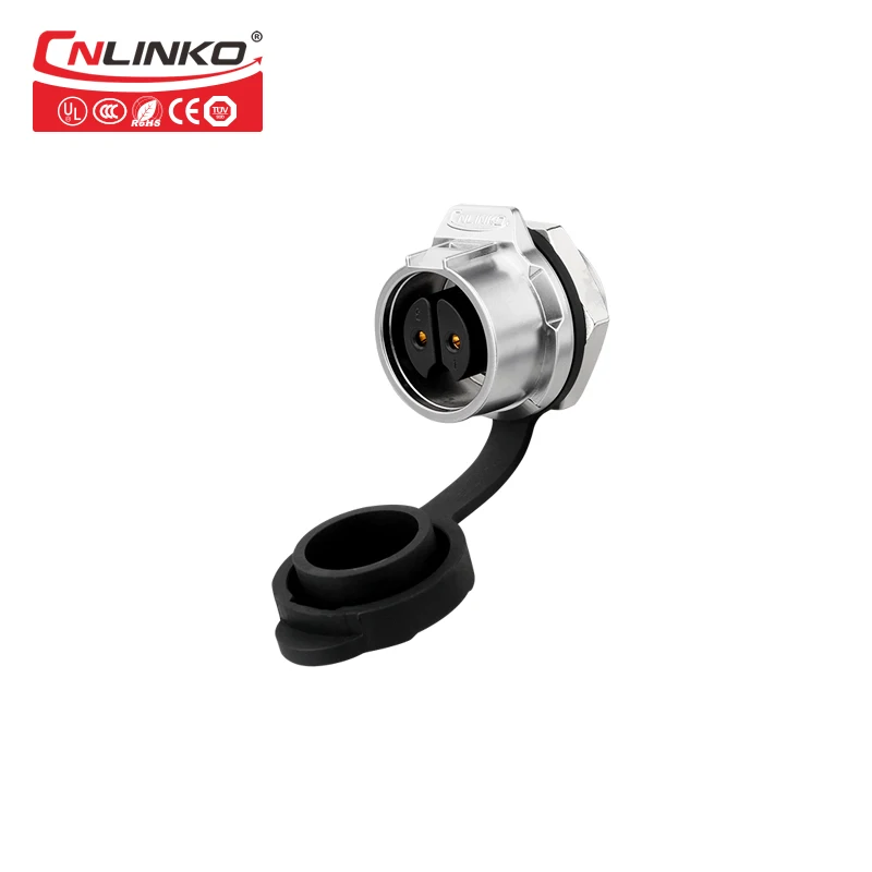 Cnlinko M16 2 Pin перегородка Водонепроницаемая IP67 Push Pull пластиковая с металлической