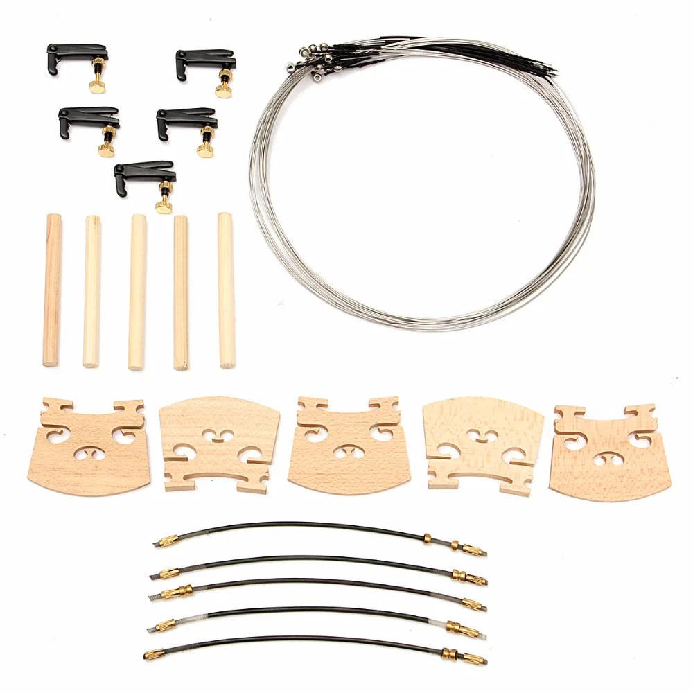 4/4 Violin Parts Maple Bridge String Tail Gut Tuner Sound Post