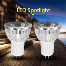 E27 GU10 GU5.3 Светодиодный точечный светильник 3 Вт с регулятором света Точечный светильник AC85-265V COB Светодиодная лампа, теплый белый свет/белый светильник Лампада светодиодный светильник светодиодный