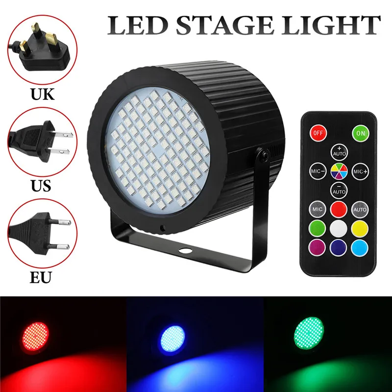 

LED Stage Lighting Effect 25W RGB Stage Effect Lighting Strobe Wash Par Light Remote Control Dimmable for Club Dj Home Party