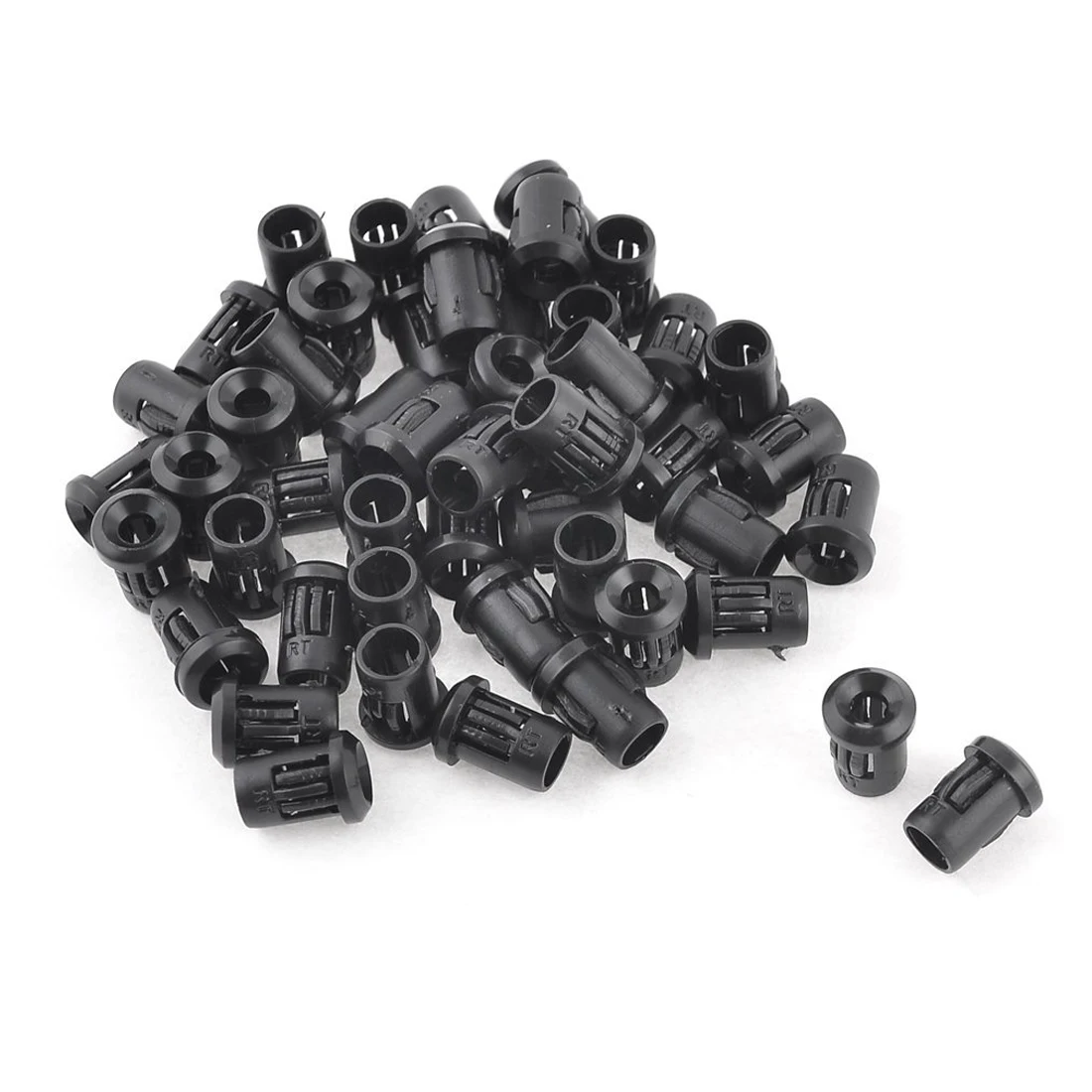Household 3mm Diameter LED Lamp Light Holder Shell Black 50 Pieces-in