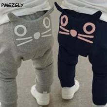 Повседневные штаны для малышей теплые хлопковые спортивные штаны для мальчиков и девочек, леггинсы шаровары Штаны для мальчиков От 0 до 4 лет