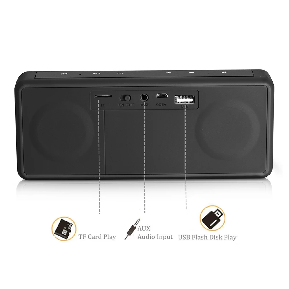 VeFly bluetooth speaker portable speaker computer vibrating radio wireless speakers for phone laptop music boombox column fm     (3)