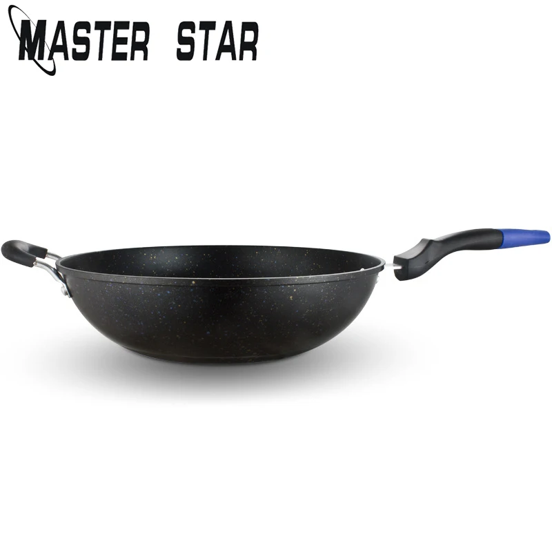 

Master Star 32CM Cast Iron Woks General Use For Gas And Induction Cooker Chinese Medical Stone Woks