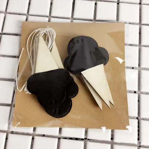 Black Ice Cream 10 шт./лот INS мороженое деревянная подвеска DIY подвесная занавеска детская комната украшение Деревянный баннер для вечеринки в честь Дня Рождения Настенный декор - Цвет: Black Ice Cream