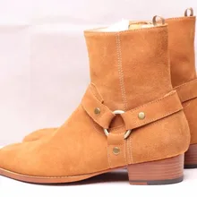 FR. LANCELOT/сезон осень-зима; фирменный дизайн; Роскошные мужские кожаные ботинки; модные ботинки «Челси» в британском стиле
