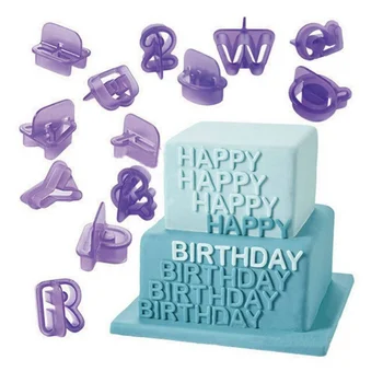 

40PCS Fondant Cutter Cake Decorating Tools Plastic Cupcake Mold Upper Alphabet Capital Letters Number Cut-Outs Cookie Cutter