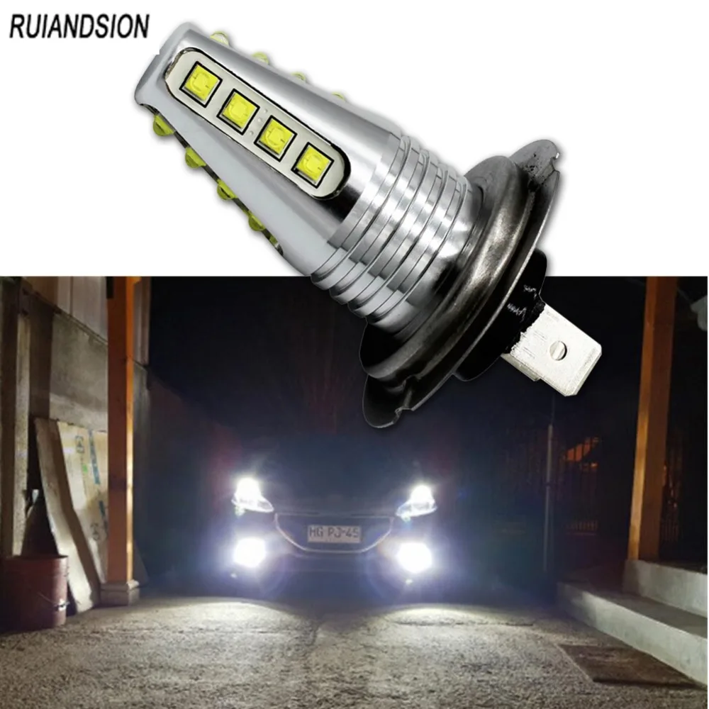 1 pair 160W Super brightness 12 24V H7 led Car lights 2400lm CANBUS LED Bulb White Fog Lights