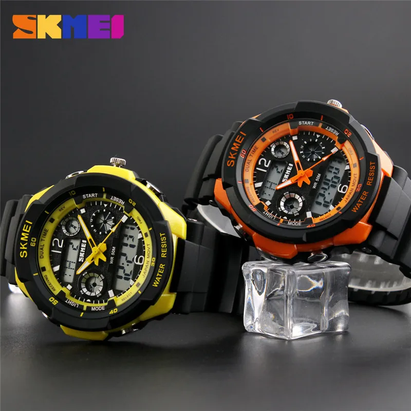 Skmei Брендовые спортивные часы модные повседневные мужские S Shock кварцевые