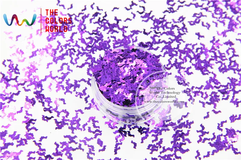 Violet  Color   Bat  shape Size :5mm  Glitter spangles for Nail Art  and DIY supplies and Holiday decorations