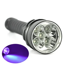 25 Вт 390nm 8000 Люмен 5X LED Двойной Чип Фиолетовый Lighgt Подводные 100 Метров Дайвинг Дайвер Водонепроницаемый Фонарик Факел талреп