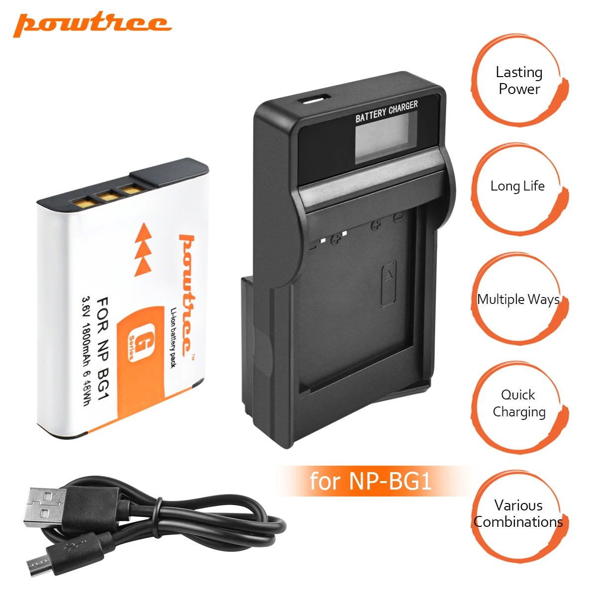 

1X NP-BG1 FG1 NP BG1 Battery+LCD USB Charger for SONY Cyber-shot DSC-H3 DSC-H7 DSC-H9 DSC-H10 DSC-H20 DSC-H55 DSC-H70 Camera L20