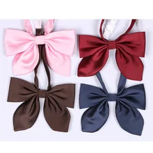 Милые Однотонная одежда британский японская школьная Обувь для девочек JK равномерное бантом галстук студенты галстук Косплэй Лолита 4 цвета