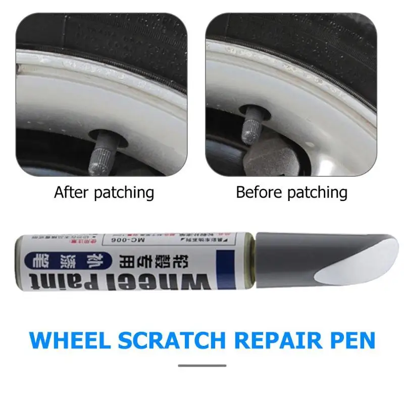 1pcs 12ML Car Paint Scratch Repair Pen Waterproof Auto Wheel Spoke Rim Paint Pen Brush Paint Tyre Care