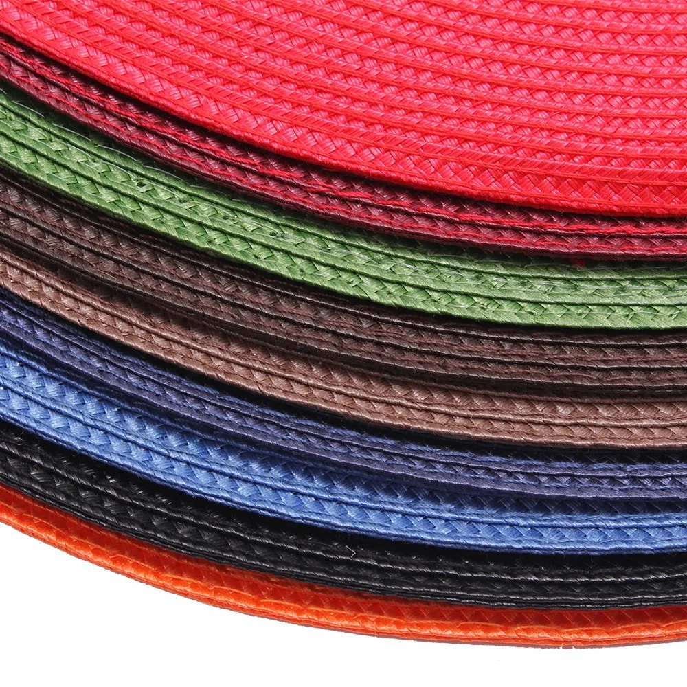 4 قطعة/الوحدة جولة نسج تحديد الموقع الأزياء PP طاولة طعام حصيرة منصات القرص عاء سادة الوقايات عدم الانزلاق طاولة مقاومة للمياه الديكور