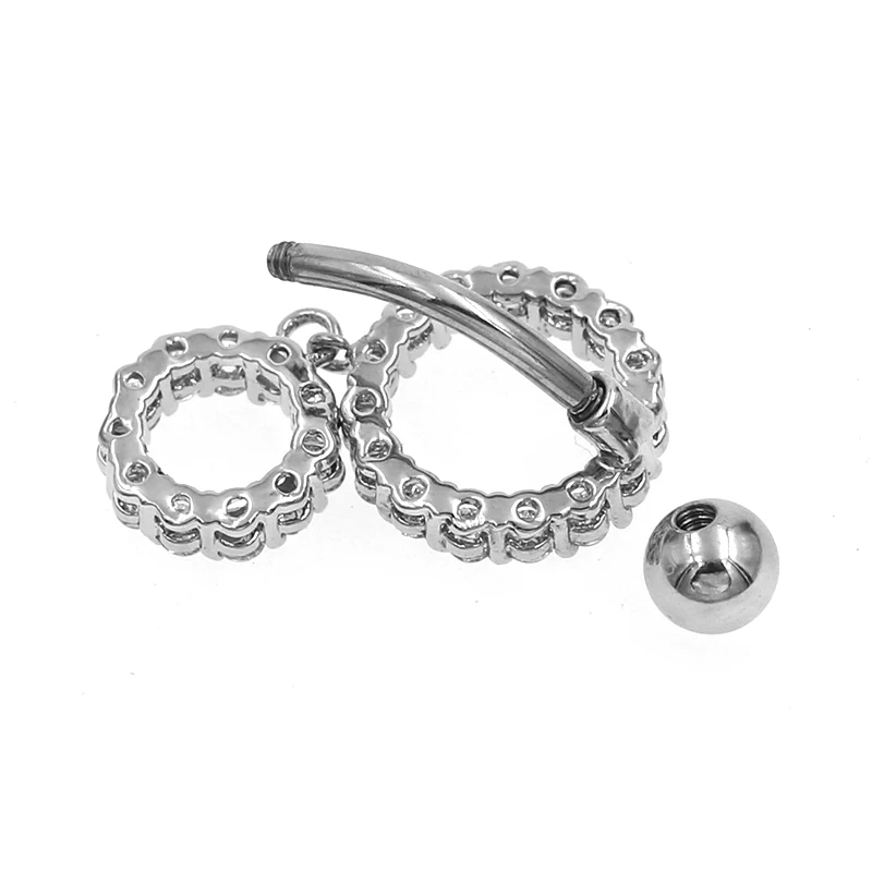 Starbeauty 1Pc Full CZ Dangle Ball Button Barbell Bar Belly Navel Ring Body Piercing women' Fashion Gift - Image 4