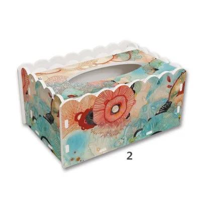 CFen A's Flower Home kitchen PVC-wood тканевая коробка DIY плотная салфетка держатель Чехол с пультом дистанционного управления Контейнер тканевый чехол для рабочего стола 1 шт - Цвет: 2