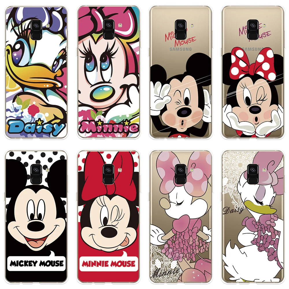 

Phone Case for Samsung Galaxy A3 A5 A7 2017 2016 2015 Cover Mickey Minnie Cute for Samsung Galaxy A6 A8 Plus A9 2018 Cases