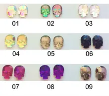 2017 Skull Head Nail Gems Rhinestones For Nails Jewelry New Design 3D Nail Art Decorations Japan Korea Manicure Crystal Stones