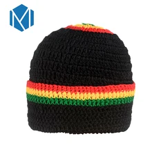 Мужская шапка в стиле хип-хоп, в радужную полоску, вязаная шапка, для мужчин, Jamaica Bob Marley Rasta Beanie, regae Czapka Zimowa, зимние шапки