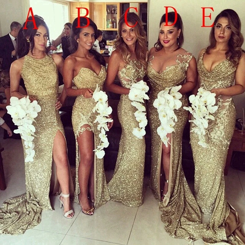 elegant-sexy-sequins-gold-bridesmaid-dresses-long-junior-bridesmaid