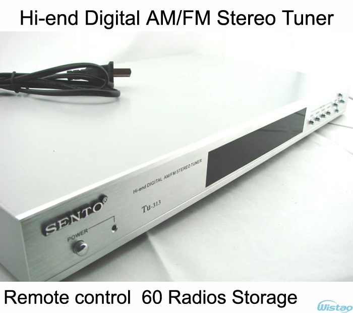

Hi-end Digital Stereo AM/FM Tuner 60 Radio Storage Remote Control Silver