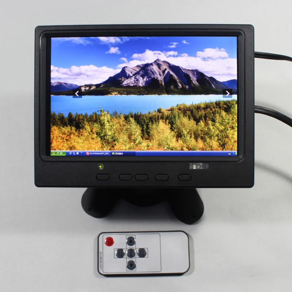 7 дюймовый ЖК монитор 1280*800 с HDMI + VGA AV входного сигнала США Мощность питания для