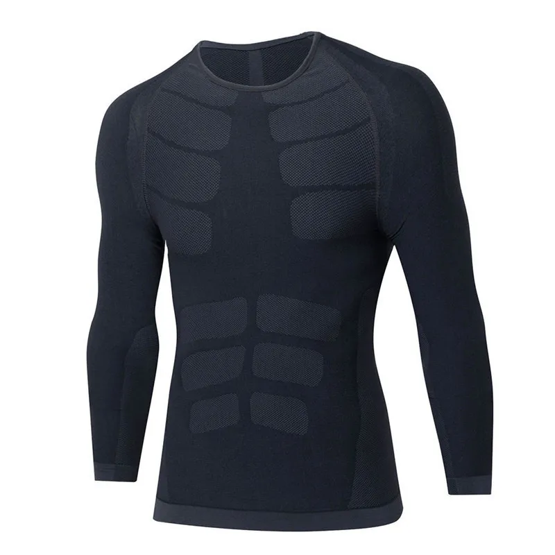 New Men Quick Dry Compression Fitness Clothing Long Sleeves Shirts