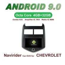 Navirider gps Android 9,0 bluetooth стерео 4-х ядерный 8-Core dvd-плеер автомобиля для CHEVROLET AVEO Передняя Блок авто аксессуары