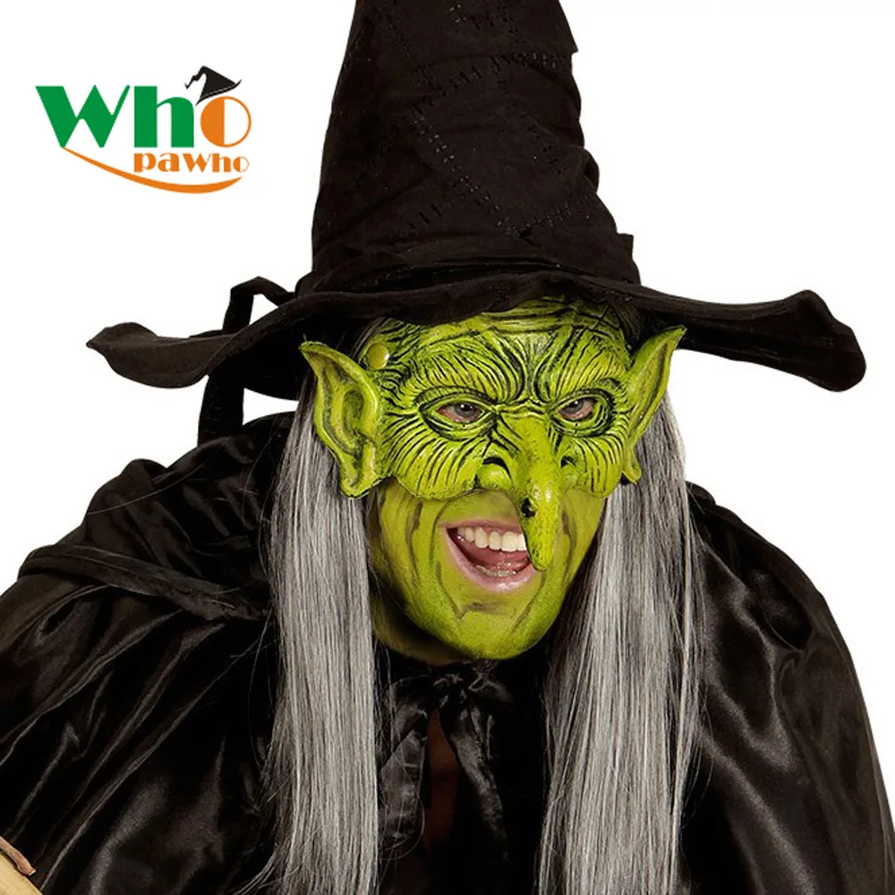 Ведьма маска на Хеллоуин и Рождество карнавал Половина лица PU форма маски