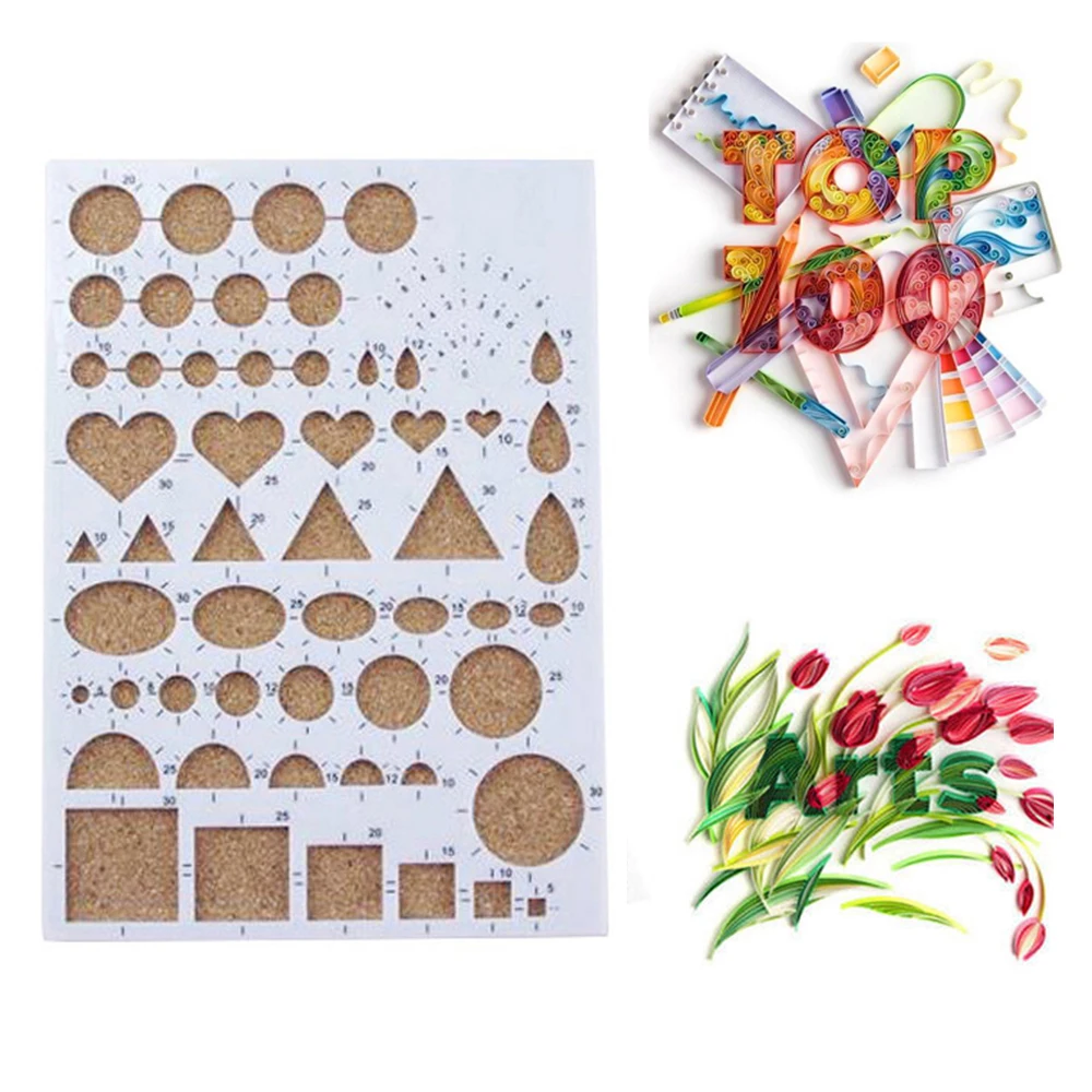 

Paper cute Quilling Template Mould Board Papercraft DIY Crimper Art Tool Scrapbooks