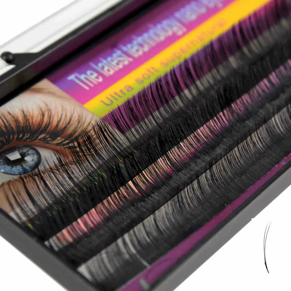 Professional 0.1mm C Natural Long Individual False Eye lashes Eyelashes