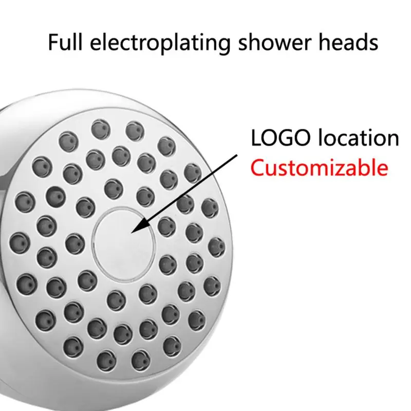 High Pressure Shower Head Anti-clog Anti-leak Fixed Shower Head Adjustable Swivel Ball Joint with Filter Bathroom Accessory