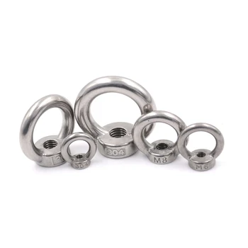 

1pcs M5/M6/M8/M10/M12 Eye Nut Stainless Steel Marine Lifting Eye nut Ring Nut Loop Hole for Cable Rope Lifting