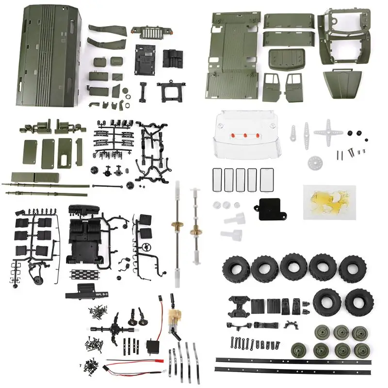  WPL B36 1:16 RC Car 2.4G 6WD Military Truck Rock Crawler Command Communication Vehicle Kit DIY Toys