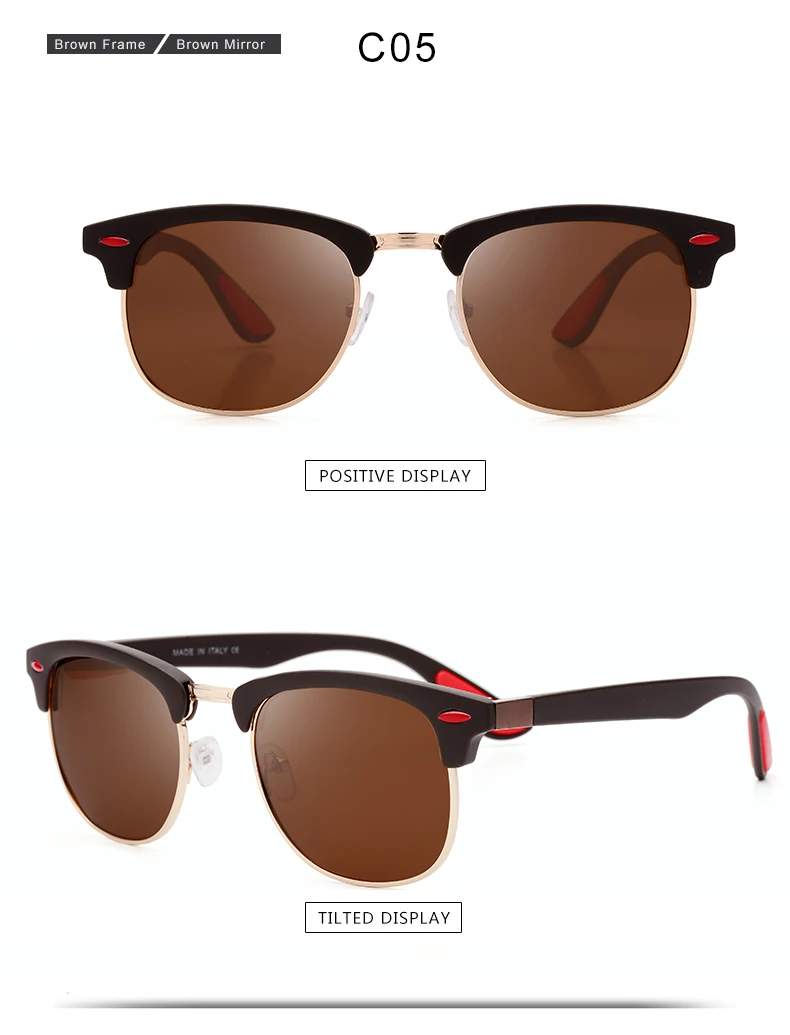 Поляризованные солнцезащитные очки, мужские классические дизайнерские универсальные зеркальные солнцезащитные очки, женские солнцезащитные очки, P3016