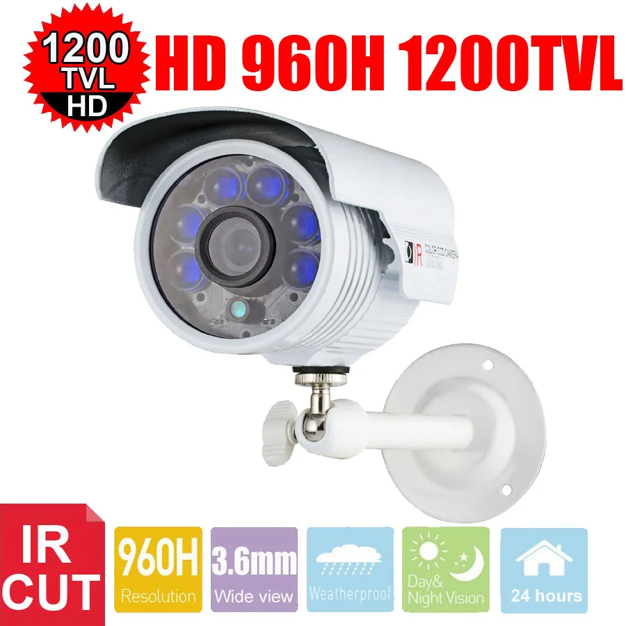 

Vanxse Cctv 1/3 Sony Cmos Hd 6pcs Array LEDs Ir-cut 960h/1200tvl 3.6mm D/N Outdoor Bullet Security Camera w/ Bracket