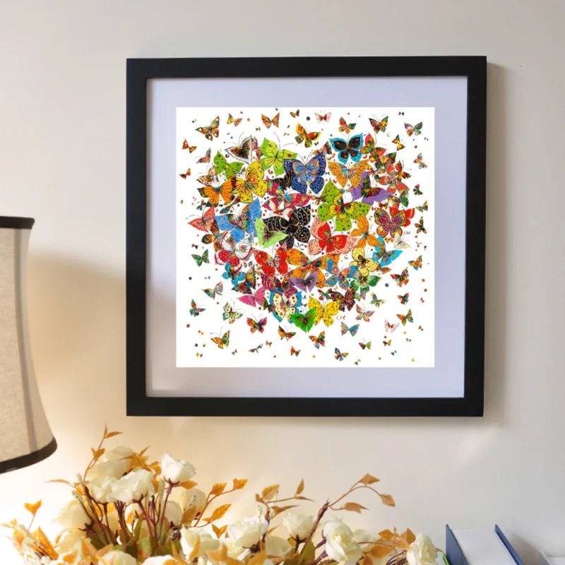 

5D DIY Heart Shape Diamond Painting Full Diamond Covered Painting Art Adults Paint By Number Kits Home Bedroom Decor
