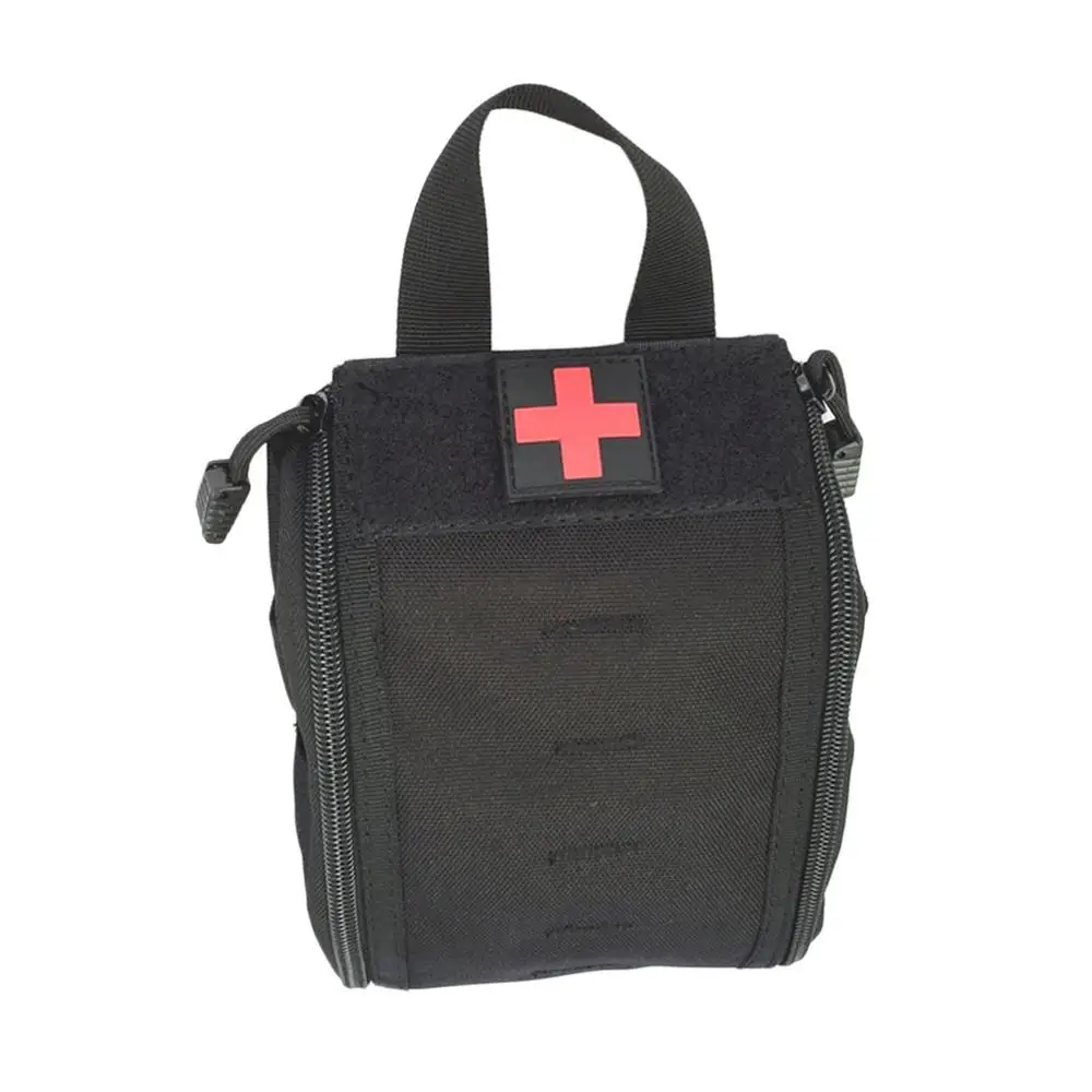 Сумка первой помощи медицинская сумка для спорта на открытом воздухе путешествия Кемпинг Туризм тактическая многофункциональная сумка аварийное спасение пустая сумка - Цвет: Black color