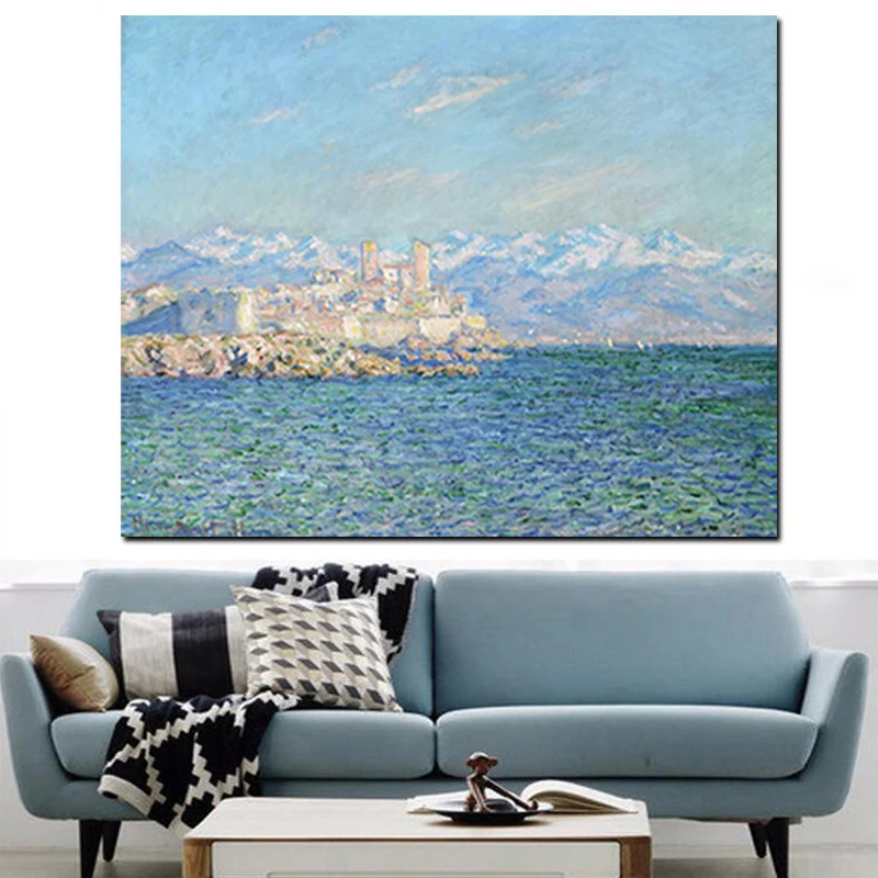 HD Print Antibes Landscapes in 4 Month Claude Monet Oil Painting on Canvas Art Poster Wall Picture for Living Room Sofa Cuadros (2)