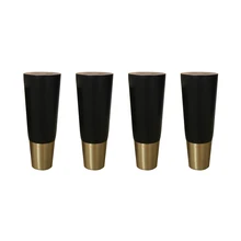 4,8x12,5 см простые Стильные резиновые деревянные ножки мебель ножки стол Шкаф ножки с железной пластиной и винтами