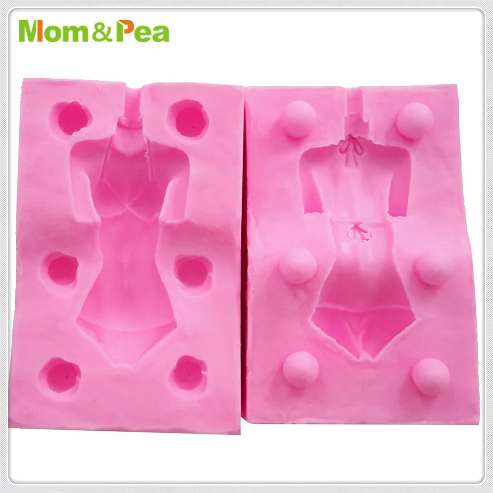 Mom &amp Pea MPA1865 Женская силиконовая форма в форме верхней части тела украшение для