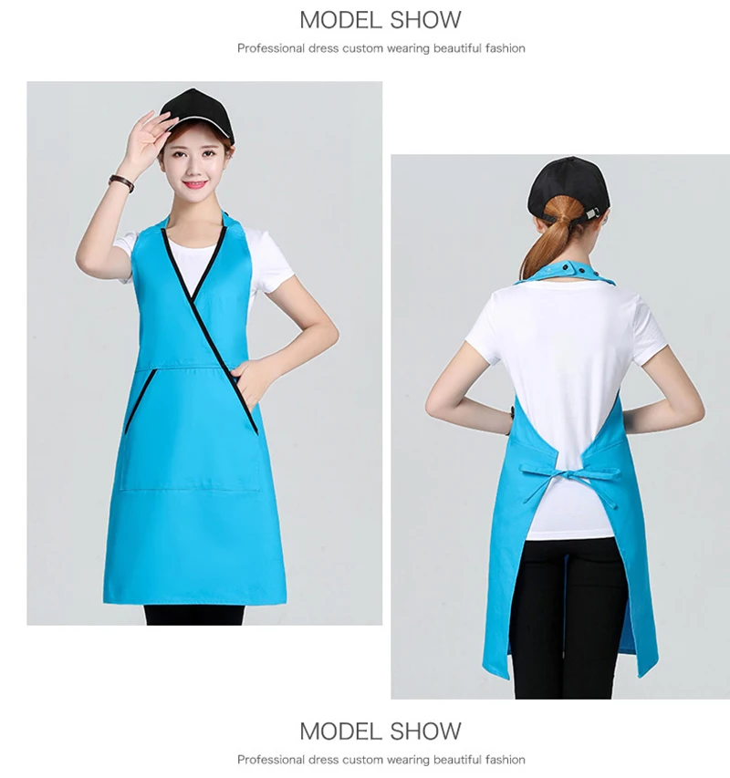 Kitchen tooling milk tea nail shop waiter overalls women fashion cotton26