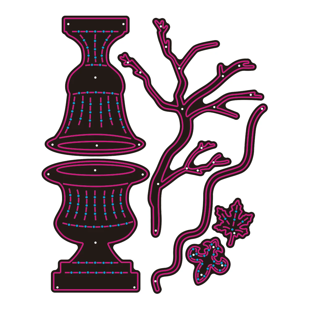 Ufurty Tree flower bed Metal Cutting Dies Stencil DIY Scrapbooking Photo Album Embossing Paper Cards Decorative Craft New 2018 Ufurty Tree flower bed Metal Cutting Dies Stencil DIY Scrapbooking Photo Album Embossing Paper Cards Decorative Craft New 2018
