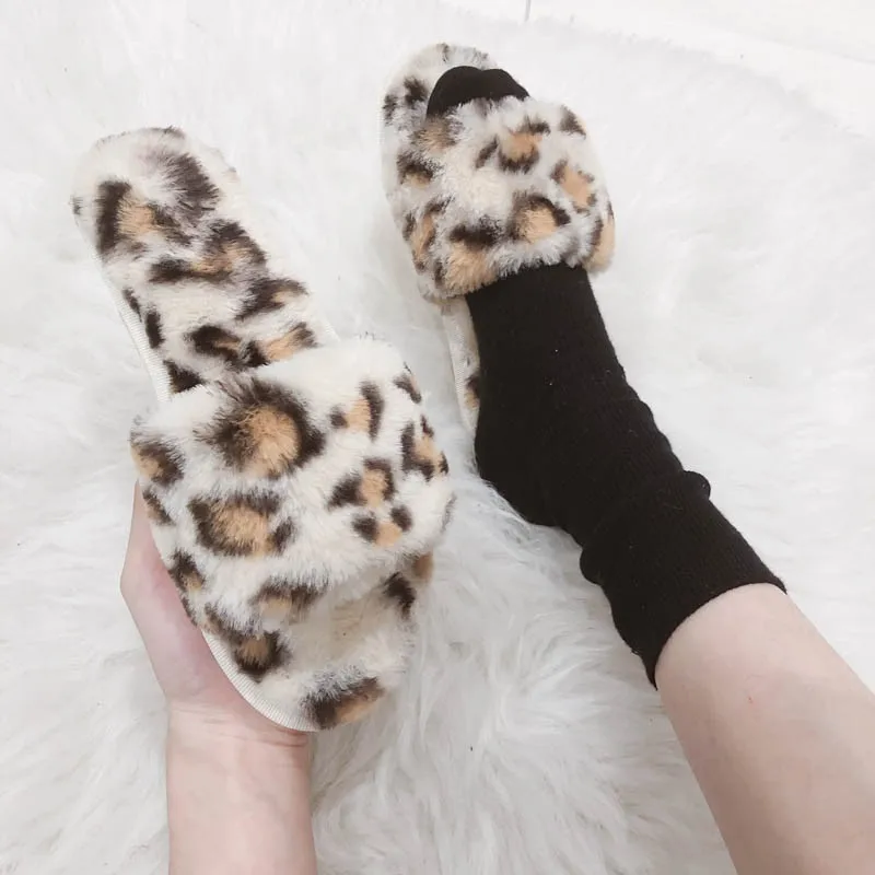 leopard house shoes