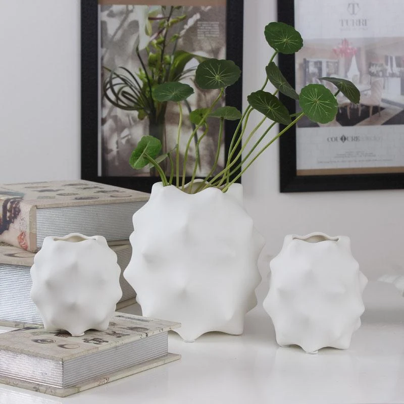 juego de jarrones de ceramica con forma de pepino de mar accesorios decorativos para el hogar