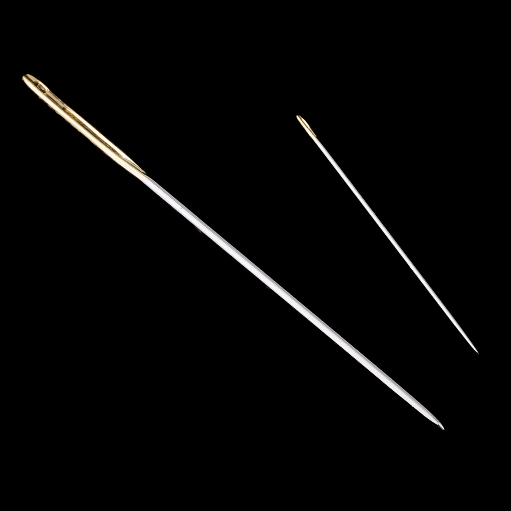 12Pcs Thick Big Eye Sewing Threading Embroidery Hand Needles for Embroidery Quilting Darning Assorted 5 Size