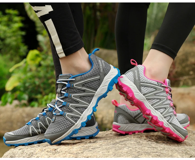 Мужская дышащая походная обувь; женская спортивная обувь для активного отдыха; Прочные походные треккинговые ботинки для альпинизма; нескользящие походные кроссовки унисекс