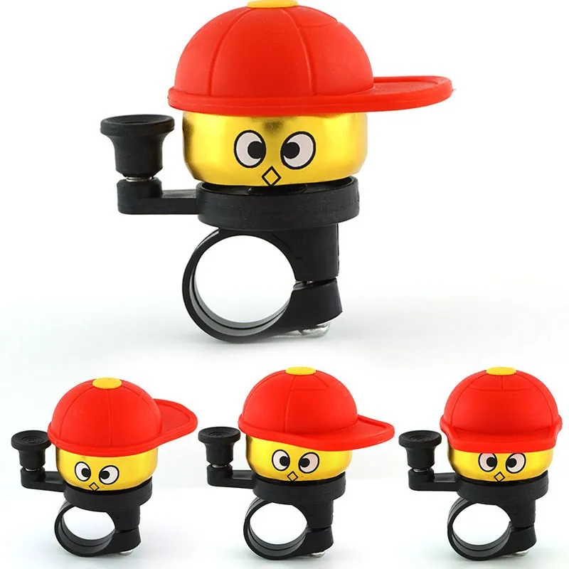 

Cartoon Hat Cute Mini Crisp Loud Bicycle Bell Clip On Handlebar Cycling Small Speaker Sound Timbre Bicicleta Bike Accessories