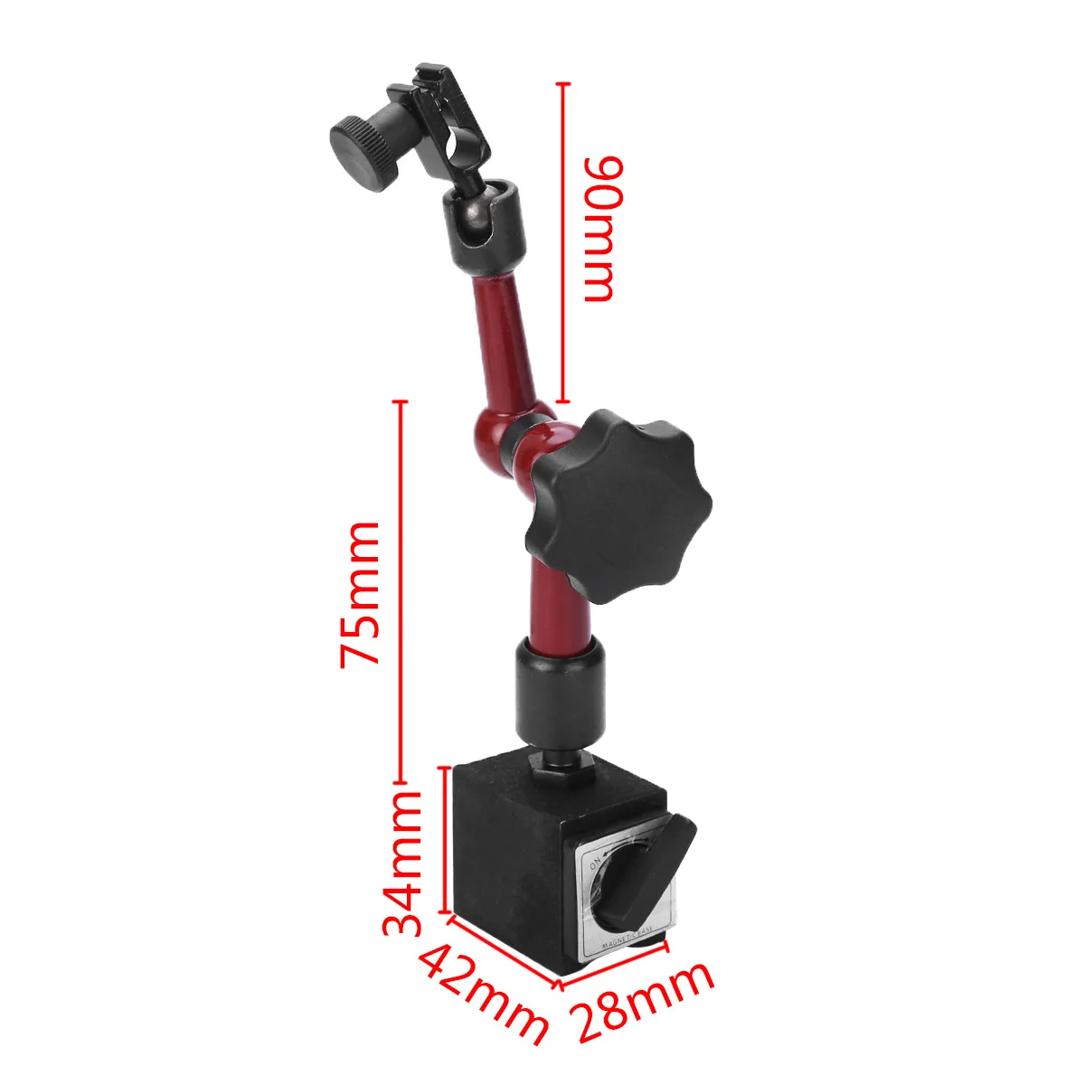 High Precision Indicator Rotary Magnetic Stand Base Holder Mechanical Universal Metal Dial Test Gauge Tool with On/Off Switch